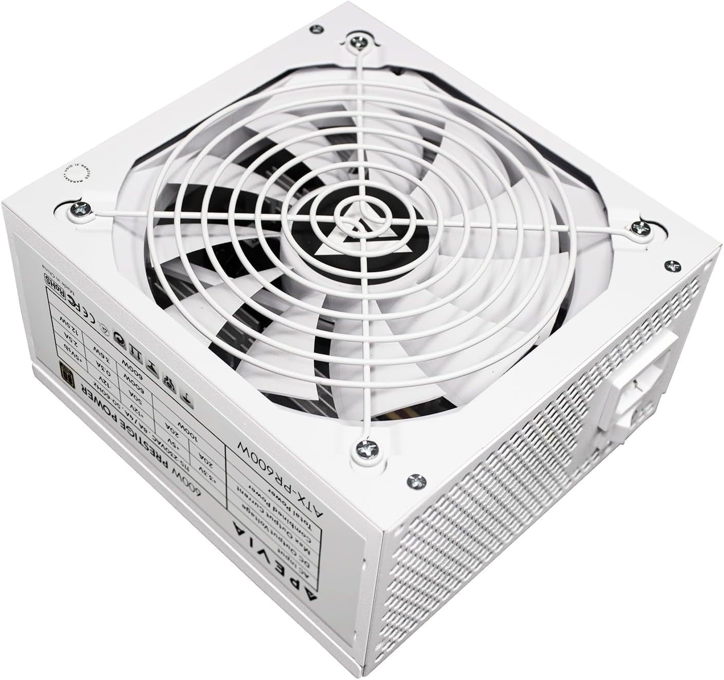 Apevia ATXPR600WWH Prestige 600W 80 Plus Gold ATX Power Supply White