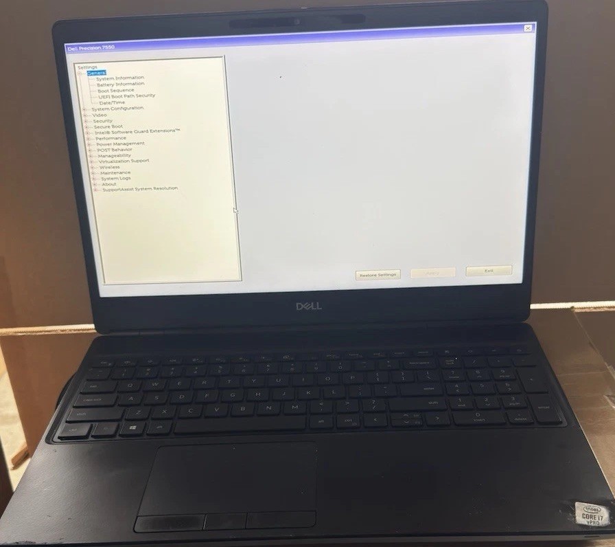Dell Precision 7550 15.6" 16GB RAM 512GB SSD NVIDIA Quadro T1000 GPU**NO BATT/OS