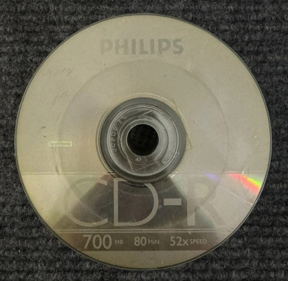 10 PHILIPS Blank 52X CD-R CDR Branded Logo 700MB 80min Media Disc - NEW