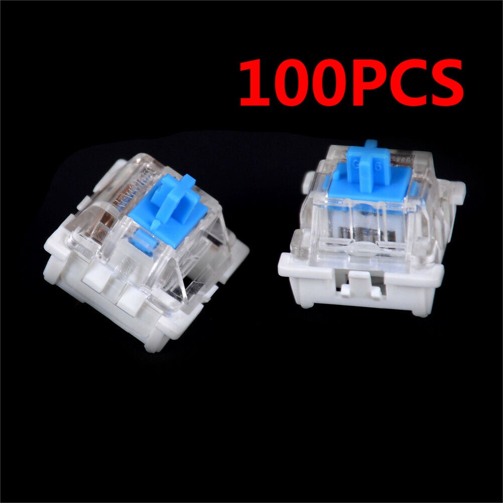 100x Blue 3 Pins RGB Replacement for Cherry MX Mechanical Switch Keyboard