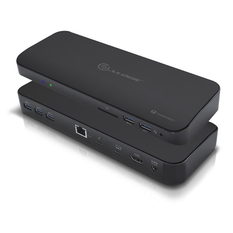 Alogic Thunderbolt TB3D2D24K-H, 4K Dual Display Dock + Power Supply