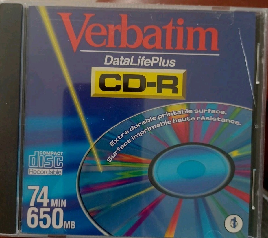 Verbatim DataLifePlus CD-R  74min 650mb Compact Disc Recordable 