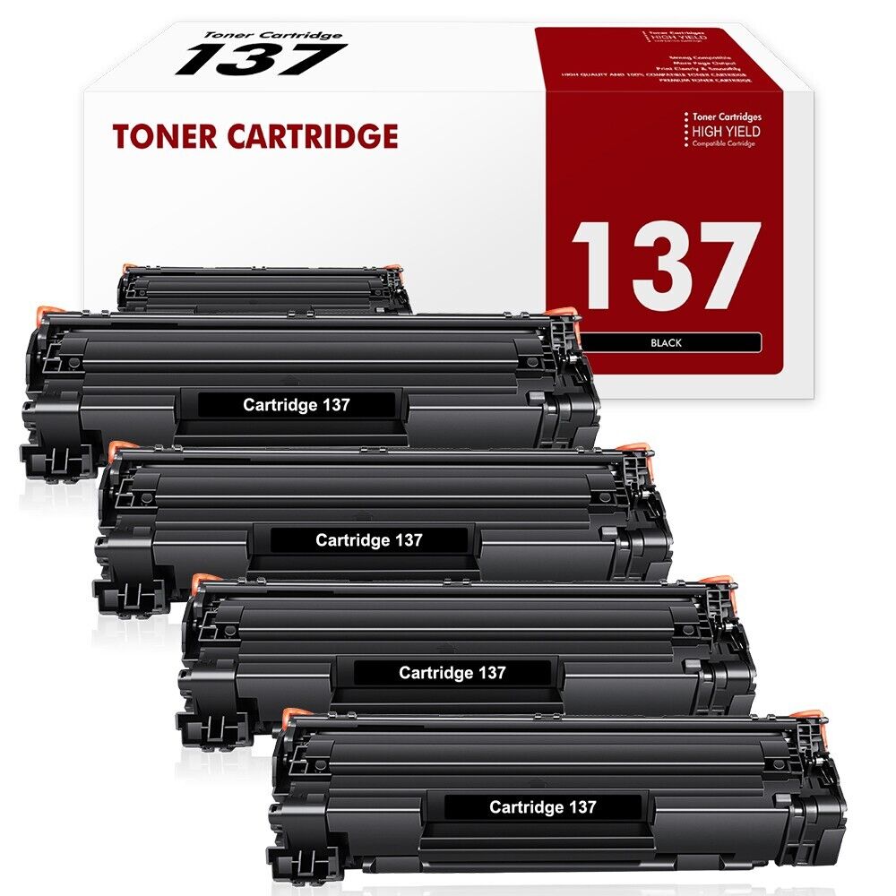 4 PK CRG 137 Toner Cartridge For Canon 137 MF242dw MF249dw LBP151dw MF217w MF211