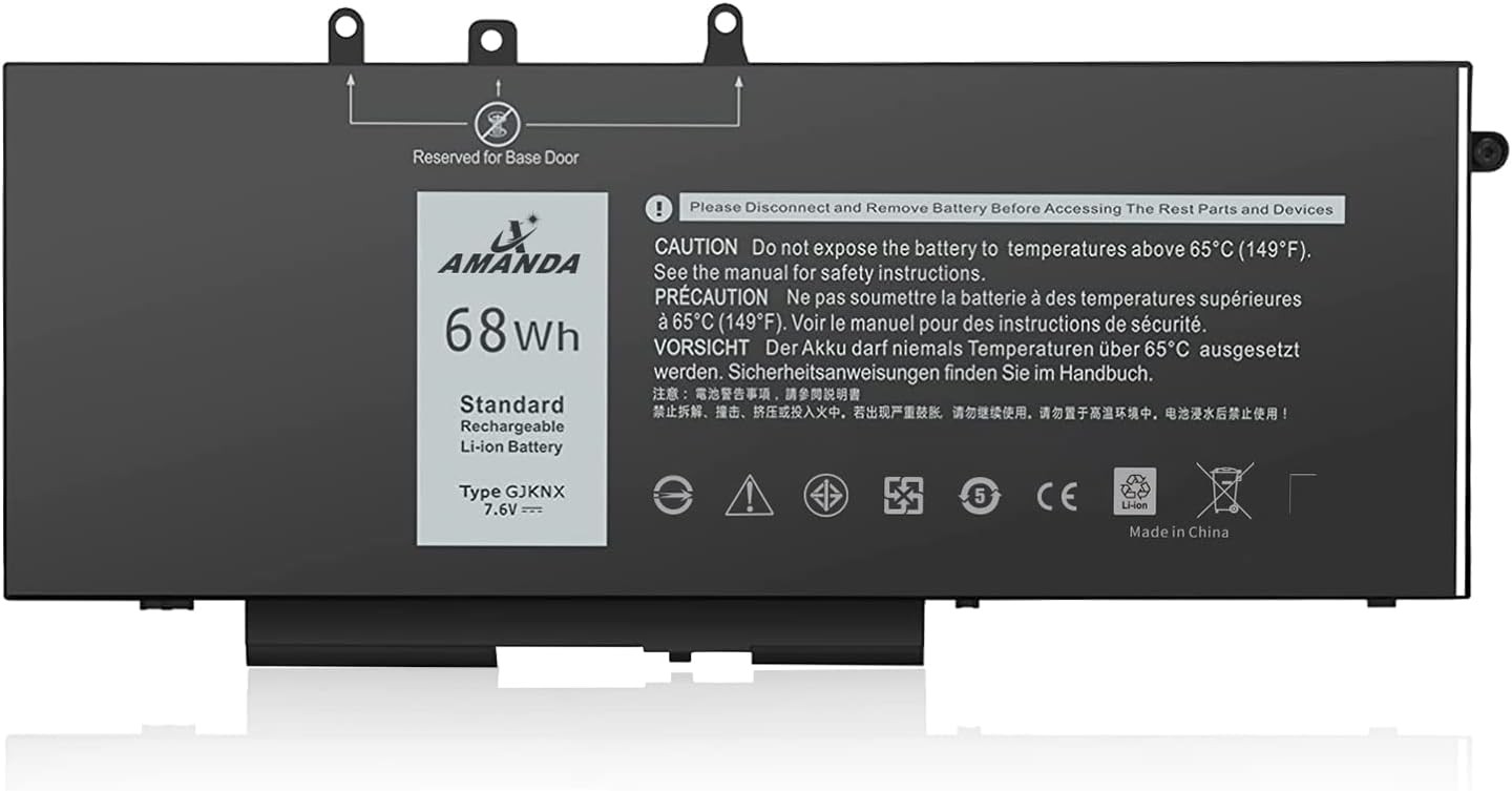 68Wh 7.6V GJKNX Battery Replacement for Dell Latitude 5480 5580 5280 5490 5590