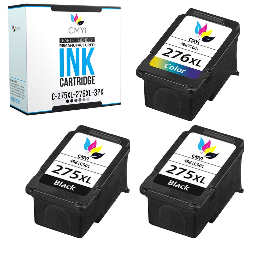 CMYi 3PK Compatible Canon PG275XL CL276XL Ink Cartridges for PIXMA TR4720 TR4722
