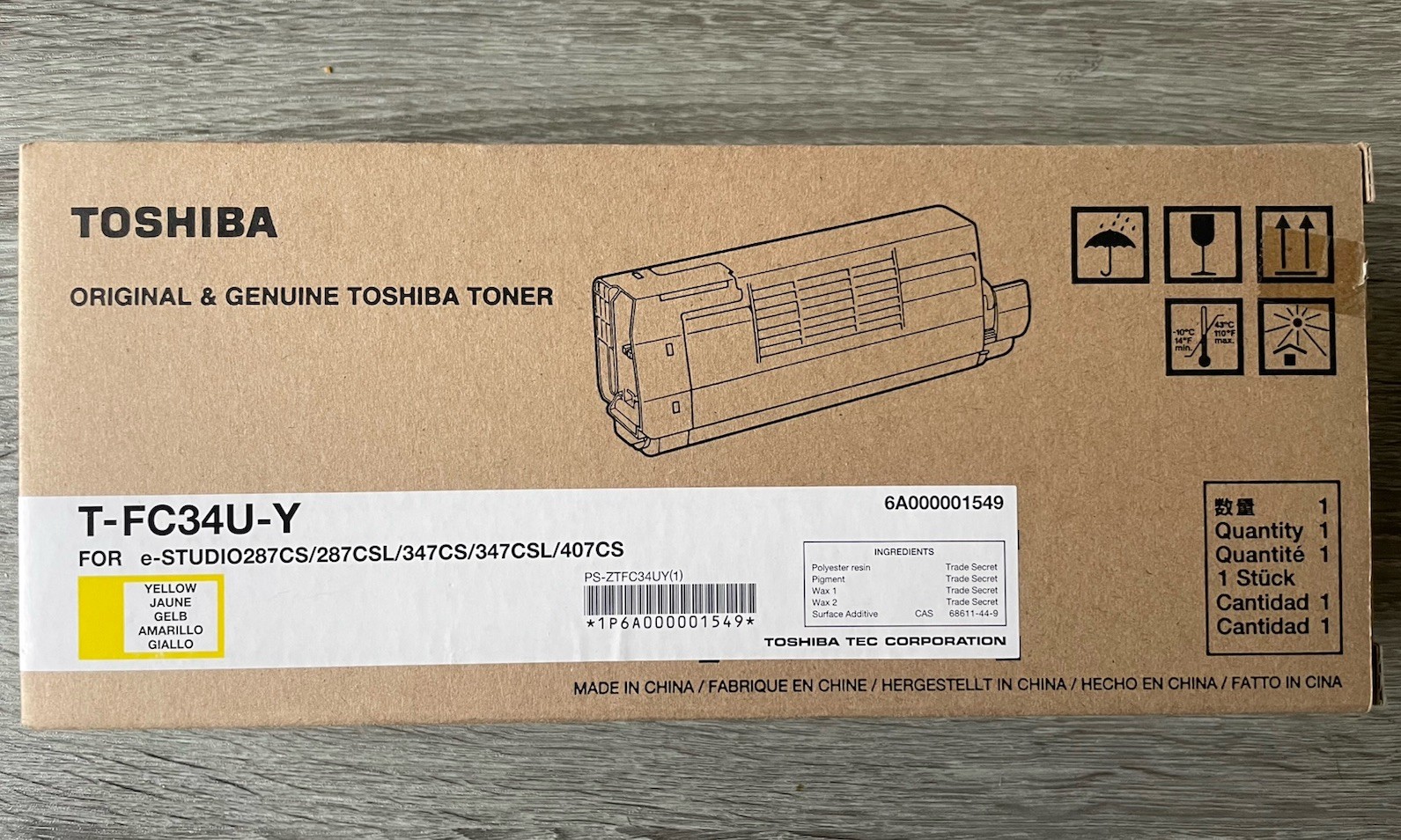 🔥 Original Toshiba • TFC34UY Toner Cartridge Yellow e-STUDIO 407CS 287CS 347CSL