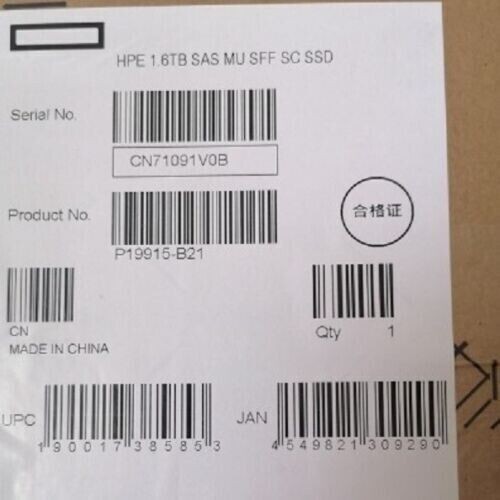 FOR HPE 1.6TB P19915-B21 P20839-001 SAS 12G Mixed Use SFF SC Solid State Drive