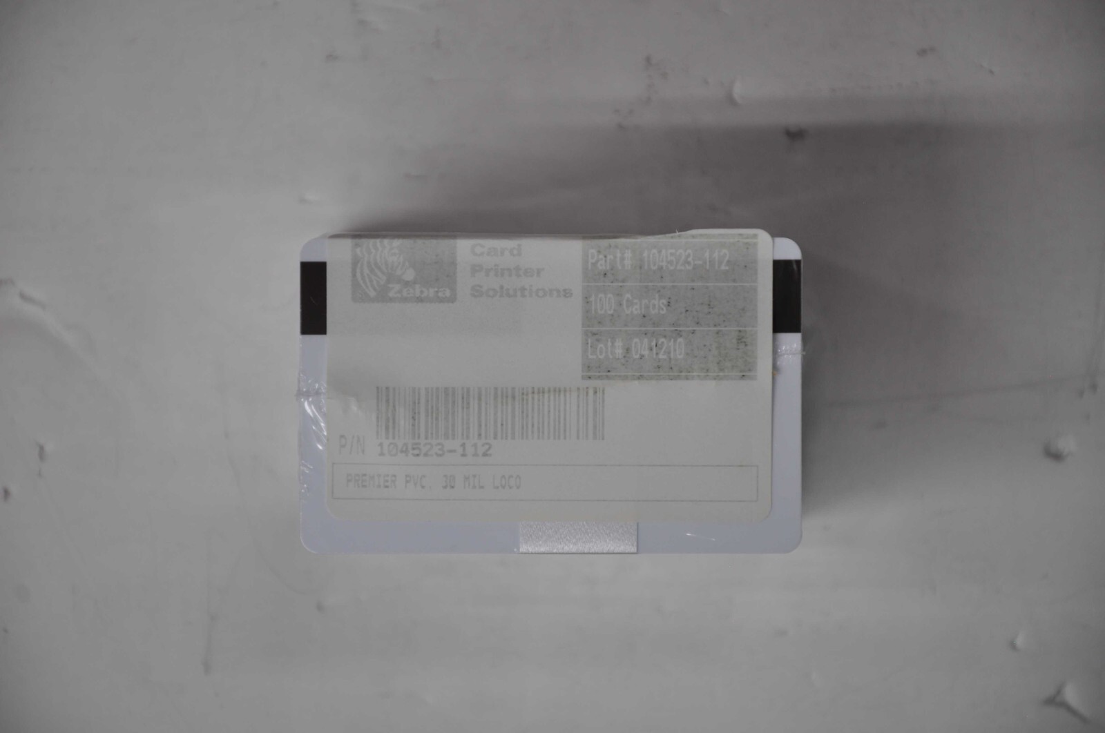 ZEBRA Plastic Card with Magnetic Stripes- 100 Pcs 104523-112