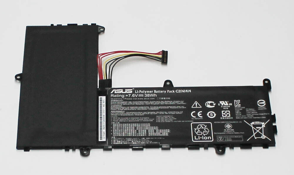 0B200-01240200 Asus Battery 7.6V 38Wh 4.84Ah Lg Poly C21N1414 