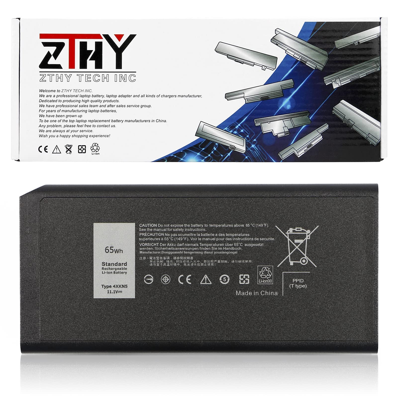 High-Capacity Replacement Battery for Dell Latitude 14 Rugged 5404 5414 7404 741