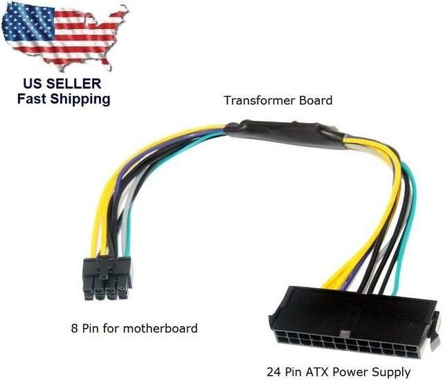 NEW 24-Pin to 8-Pin ATX Power Supply Adapter Cable for Dell 7040 T1700 T3620