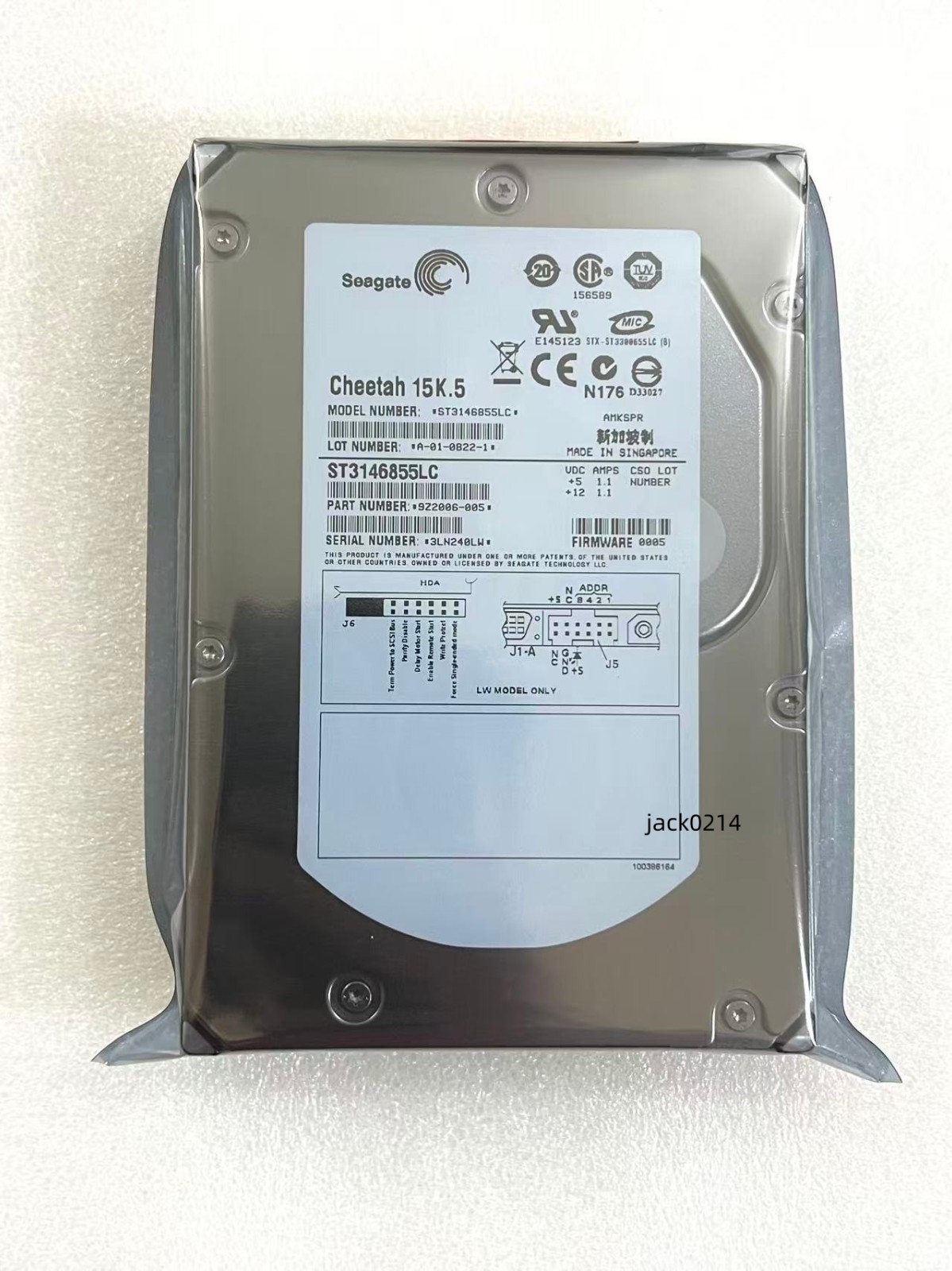 SEAGATE ST3146855LC 146.8GB 15K U320 SCSI HARD DRIVE HDD