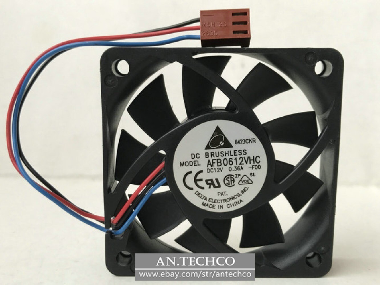 1PCS For Delta AFB0612VHC-F00 Cooling Fan 6015 6CM DC12V 0.36A 3Pin