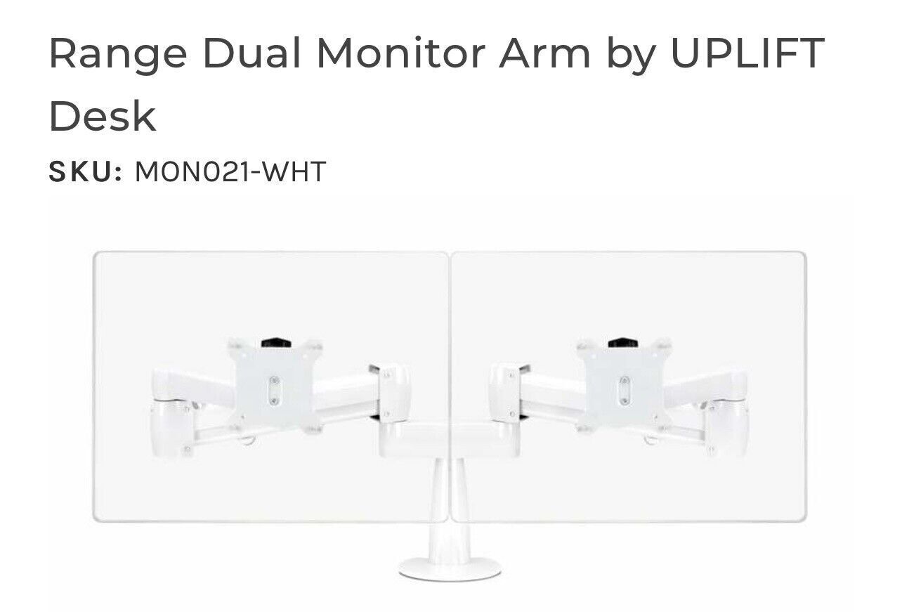 Range Dual Monitor Arm Bracket Mount For DELL HP ACER ASUS VESA by UPLIFT Desk 
