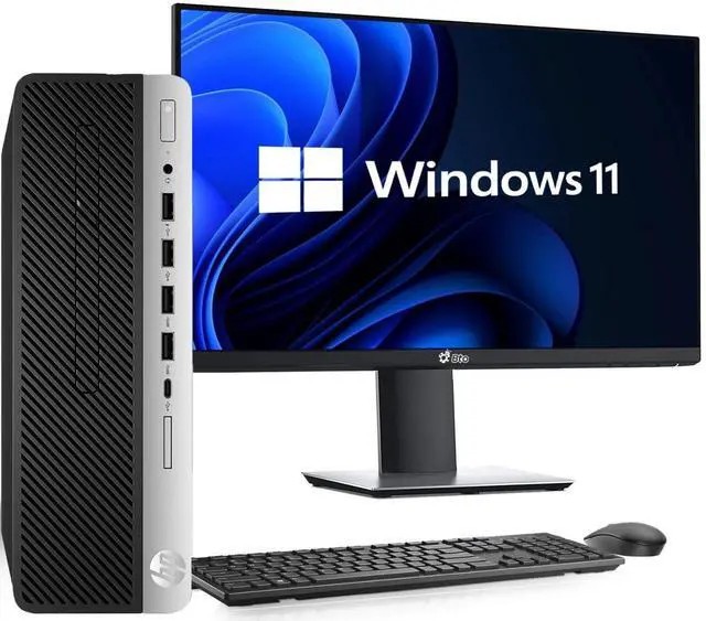 HP Prodesk G3 Desktop i5-6500 6 Generation 16GB RAM 256GB SSD 24 in Monitor