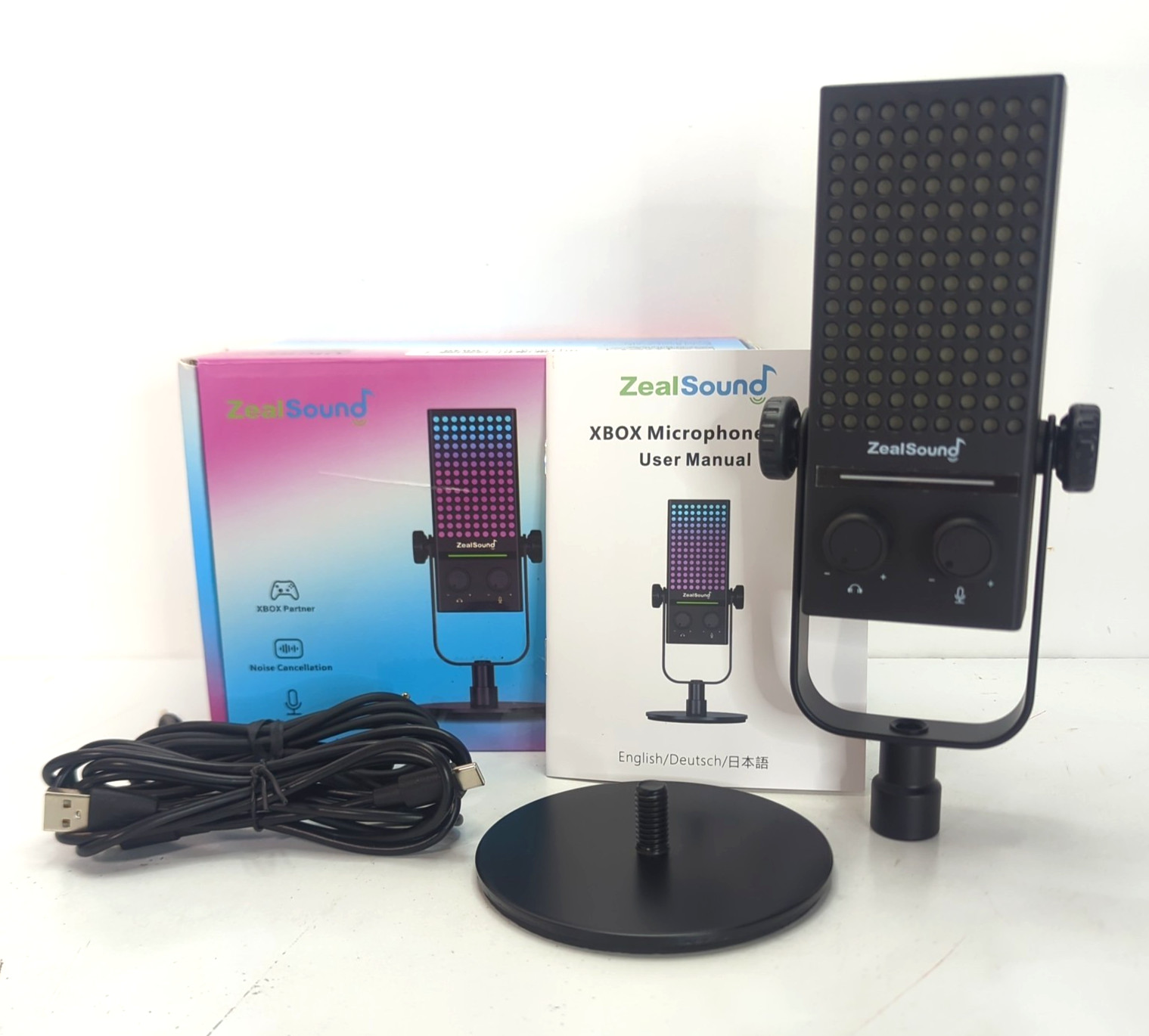 ZealSound BD9 RGB Gaming Mic Microphone w/ Stand for Xbox, PC & Mac New Open Box