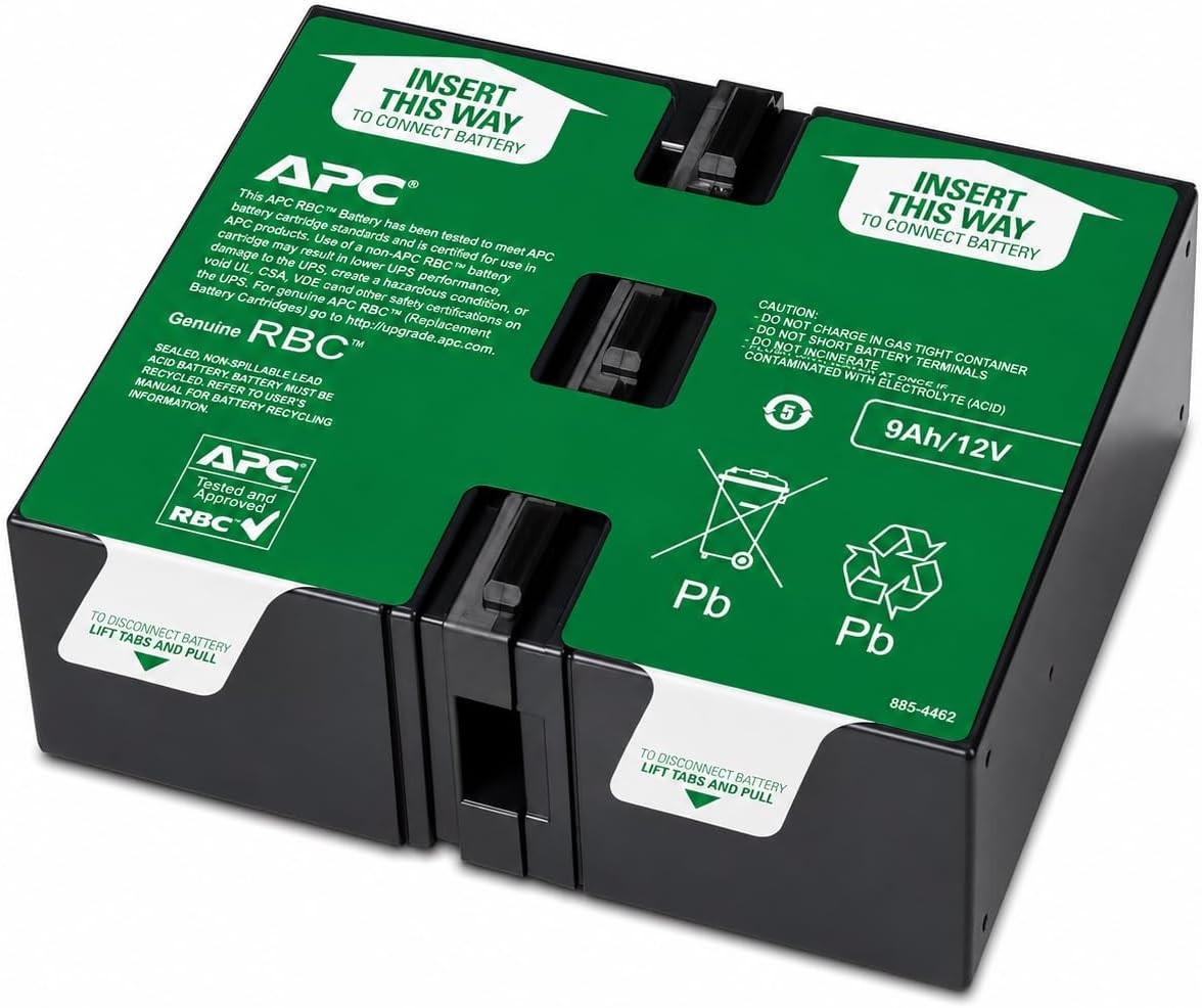 Genuine UPS Replacement Battery RBC124 for BX1500M, SMC1000-2UC