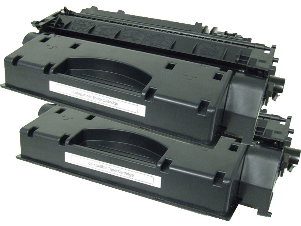 2pk of Compatible HP 05X Black Toner Cartridge CE505X for Laserjet P2055