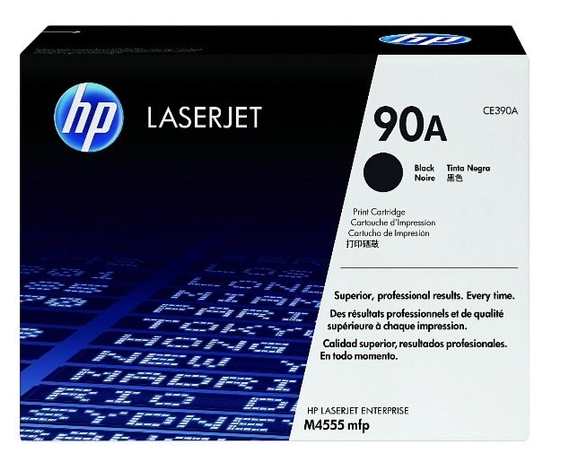 HP 90A Black LaserJet Toner Cartridge (CE390A) - Genuine OEM