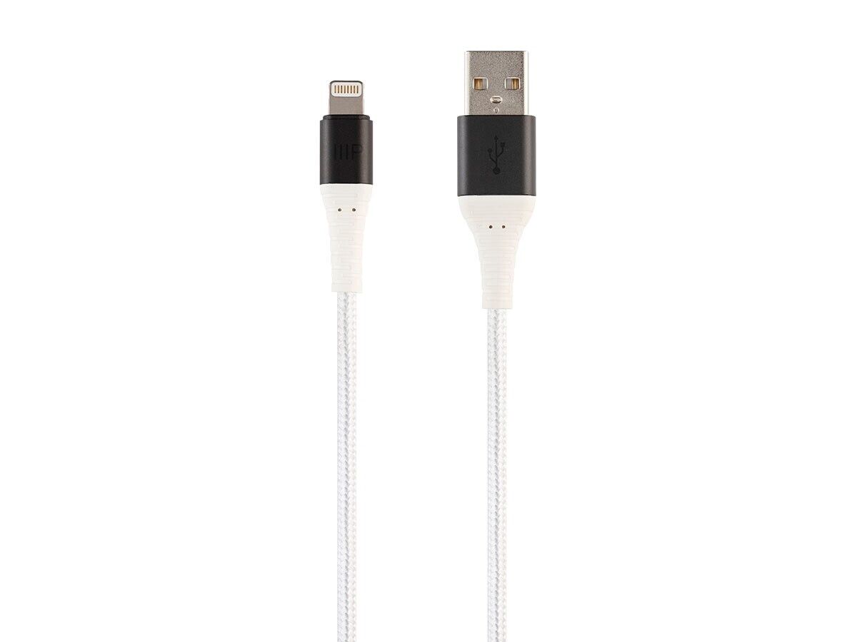 Monoprice Lightning to USB Type-A Cable - 6ft - White - Apple MFi Certified