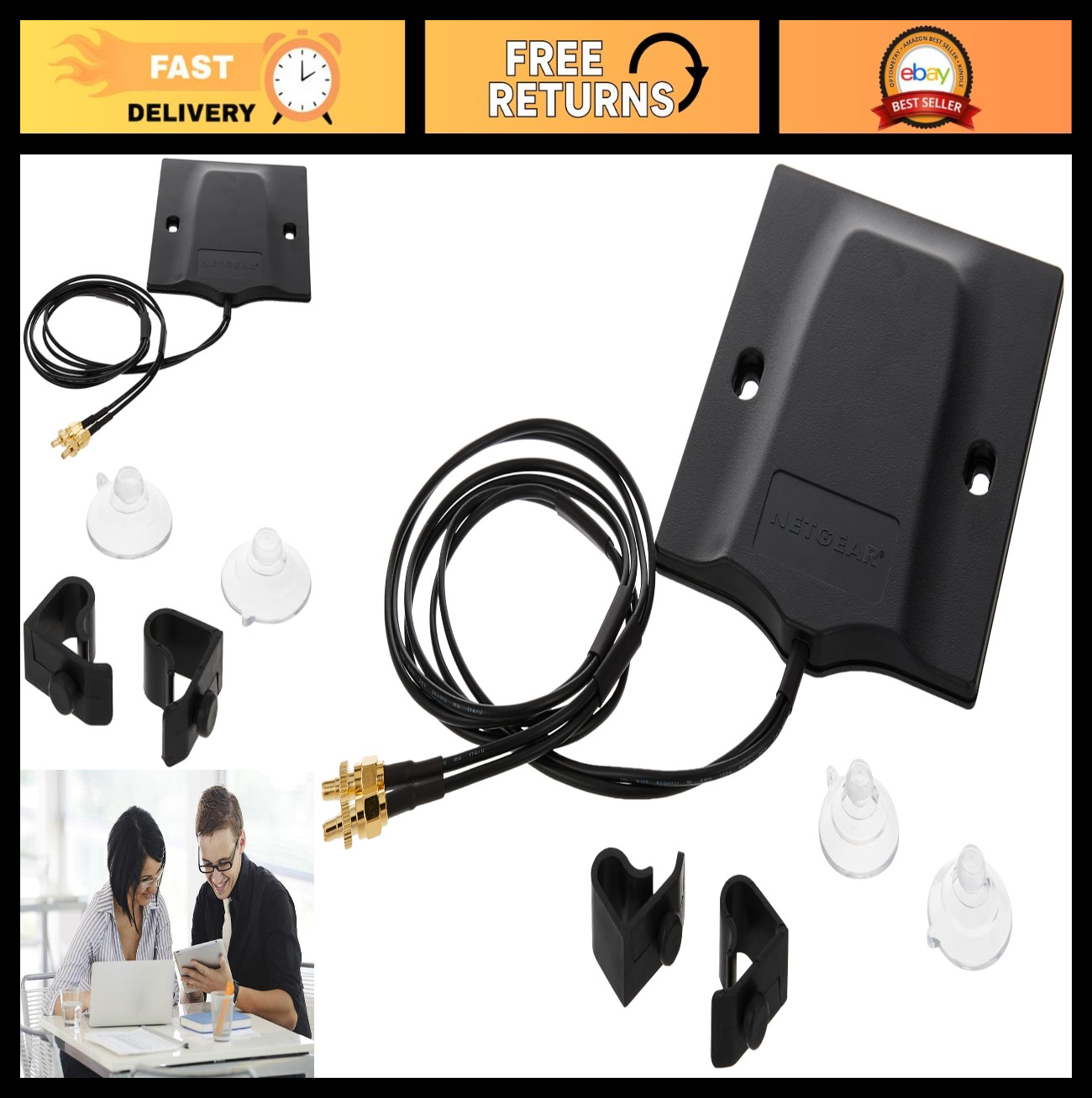 Omnidirectional MIMO Antenna for Hotspot Routers - Boost Signal, 2 TS-9 & 2 SMA