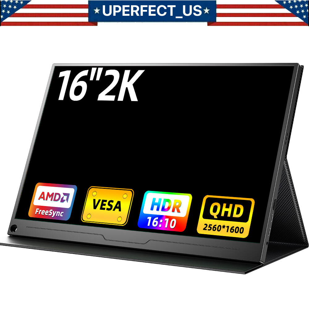 UPERFECT 16.0" 2K 1600P IPS Portable Monitor with HDMI Input Ultra Slim for PS6