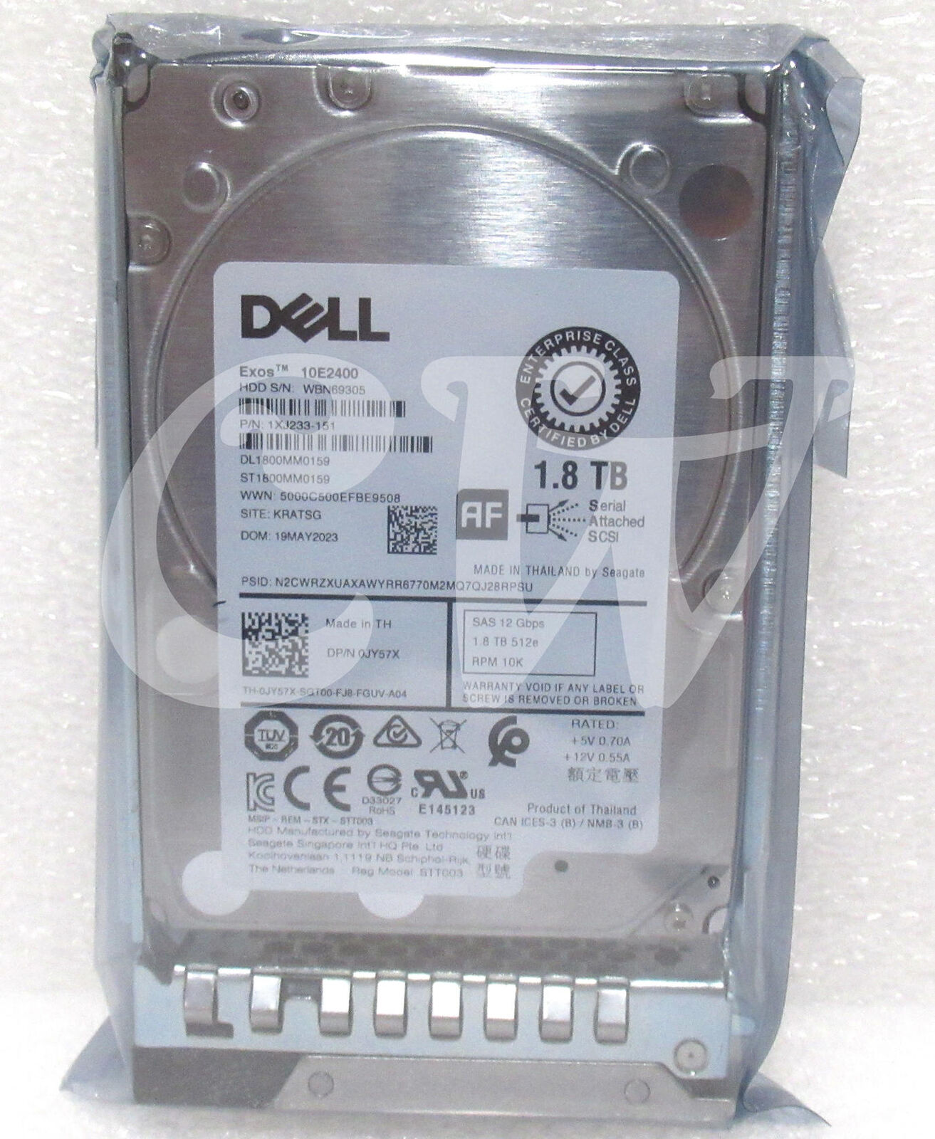 ST1800MM0159 JY57X Dell GEN14 1.8TB 10K RPM 12Gb/s 2.5