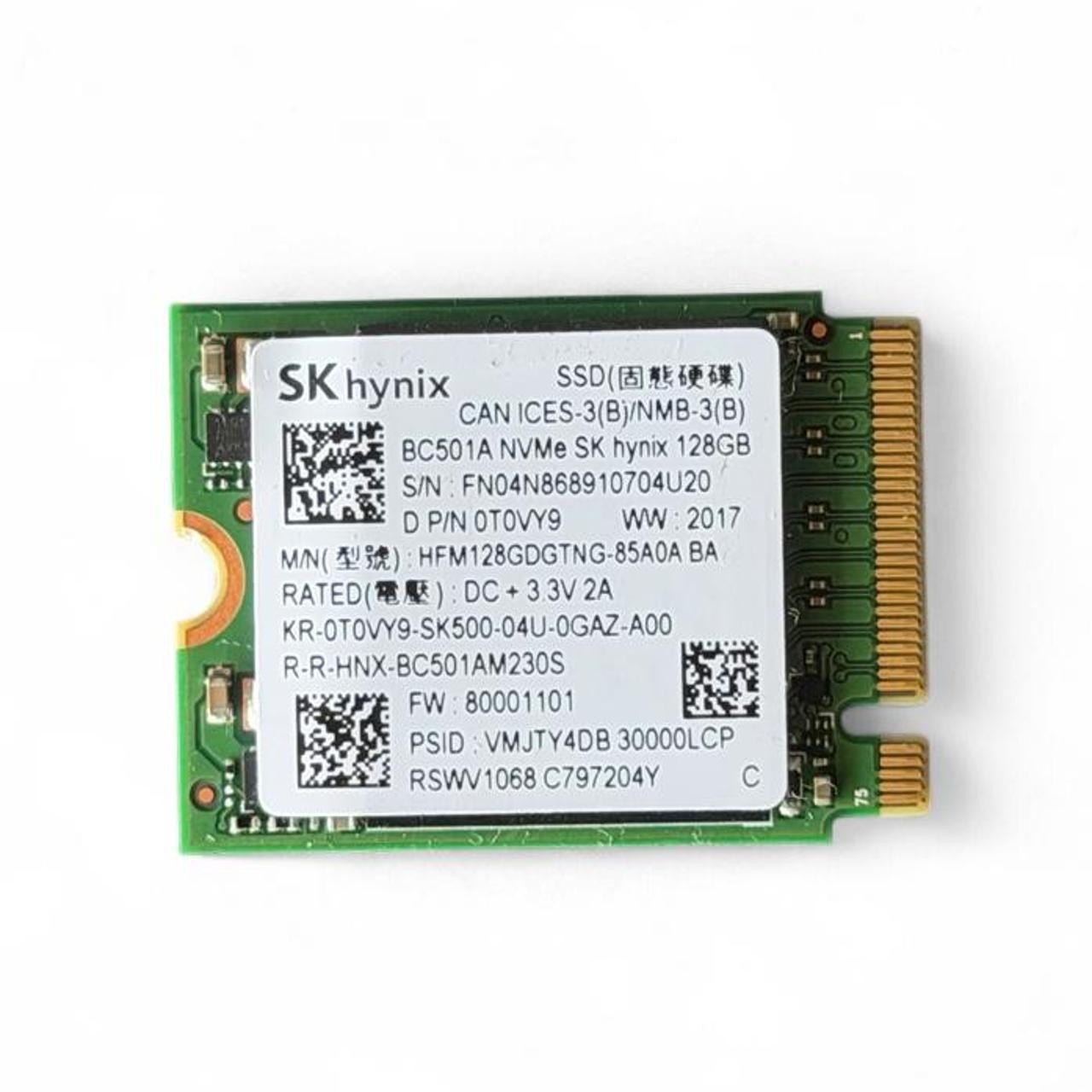 SK Hynix 128GB M.2 2230 NVMe SSD BC501A PCIe Gen3 x4