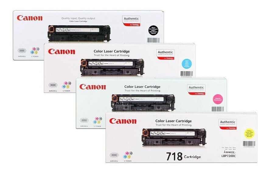 Genuine Toner CANON MF8330 MF8350 MF8540 LBP-7200 cdn / 718 Cartridges