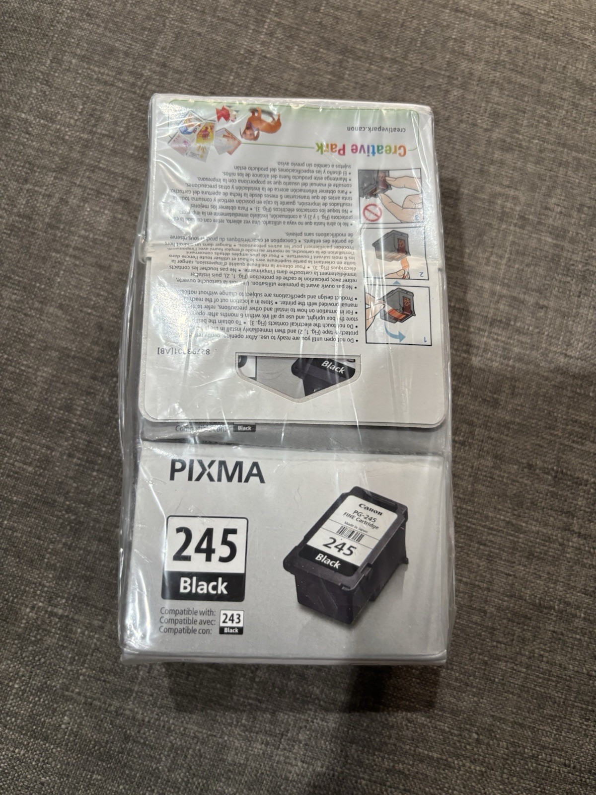 Lot of 3  Canon PG-245 Black Ink Cartridge OEM PIXMA 8279B001 New Factory Sealed