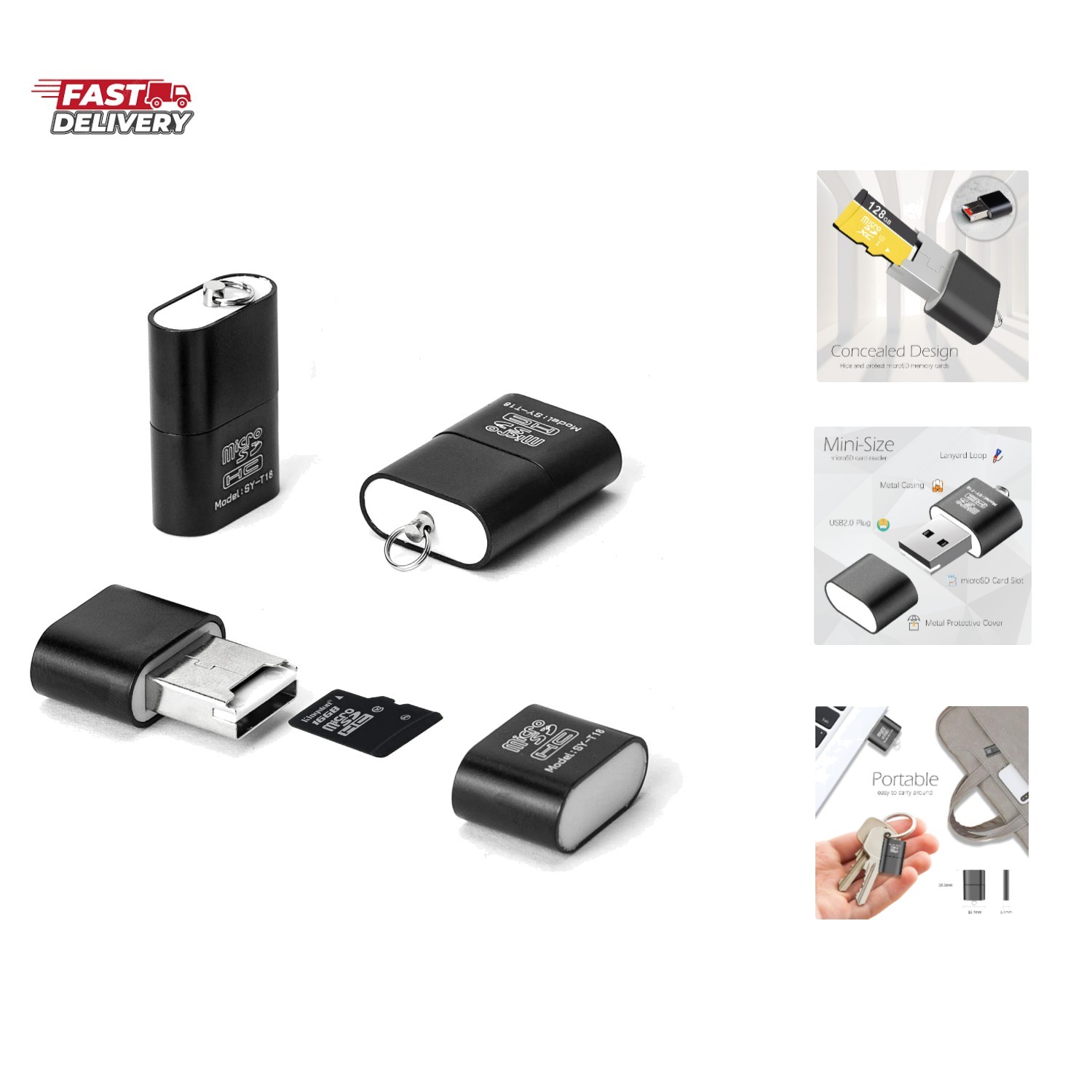 3 Pack] Card Reader for Android,Micro SD Card to USB Adapter, TF Card Reader ...