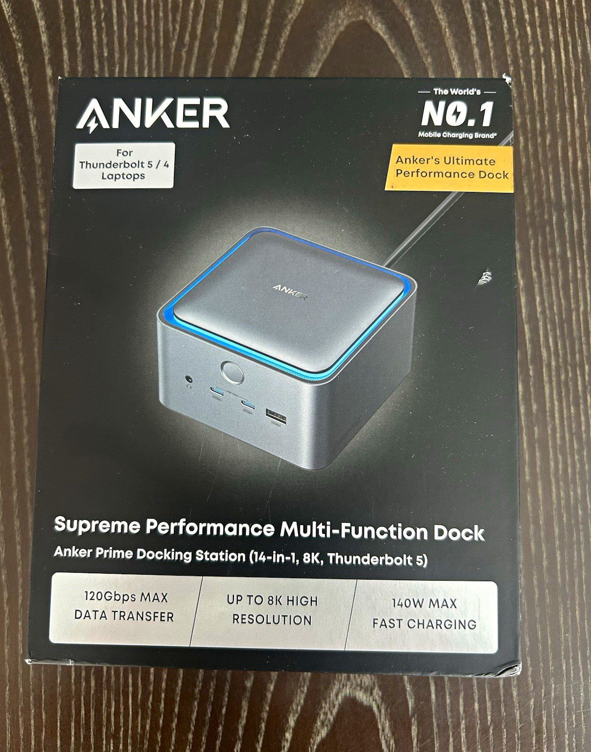 Anker Prime 14-in-1 Docking Station 8K Thunderbolt 5 Fast Charging Gray