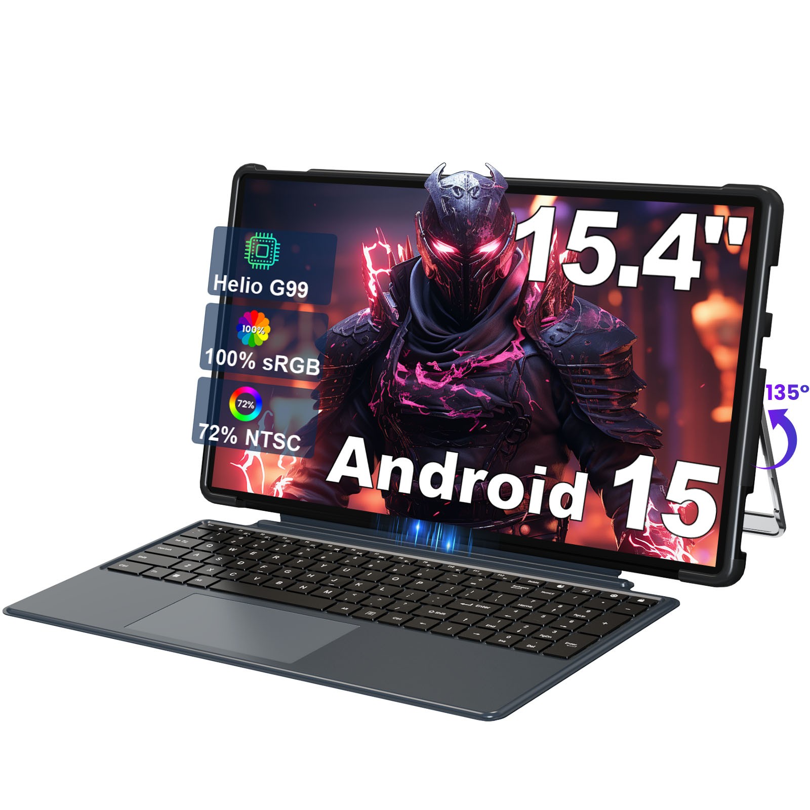 NEW Jumper 15.4" Tablet with Keyboard Android 15 10000mAh 8GB RAM 256GB ROM