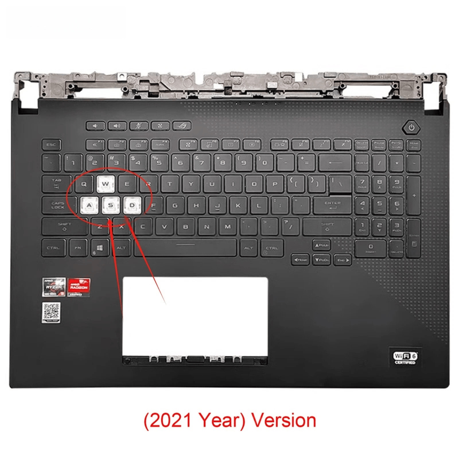 Used For ASUS ROG Strix G17 G713 G713QY 2021 Palmrest w/ Backlit Keyboard 17.3"