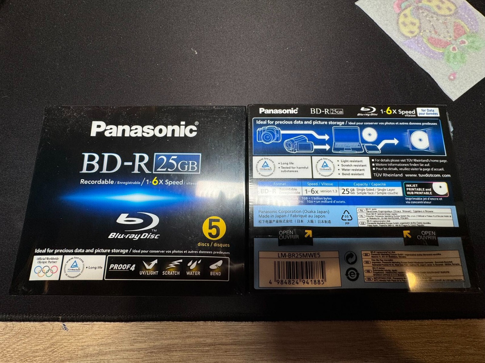[BRAND NEW]5 Pack Panasonic LM-BRMWE5 Bluray Disc 25GB Single  Japan BD-R