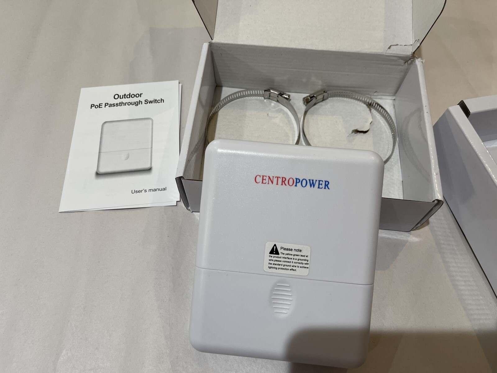 CentroPower Outdoor PoE Passthrough Switch 5-Port