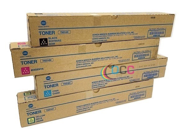 Genuine Konica Minolta TN514 CMYK Toners Set A9E8130 A9E8230 A9E8330 A9E8430
