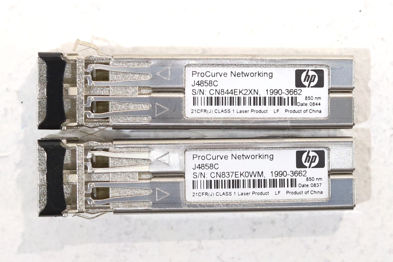 Lot of 2 HP Aruba/ProCurve Gigabit SFP 850nm LC SX Transceiver Module P/N:J4858C