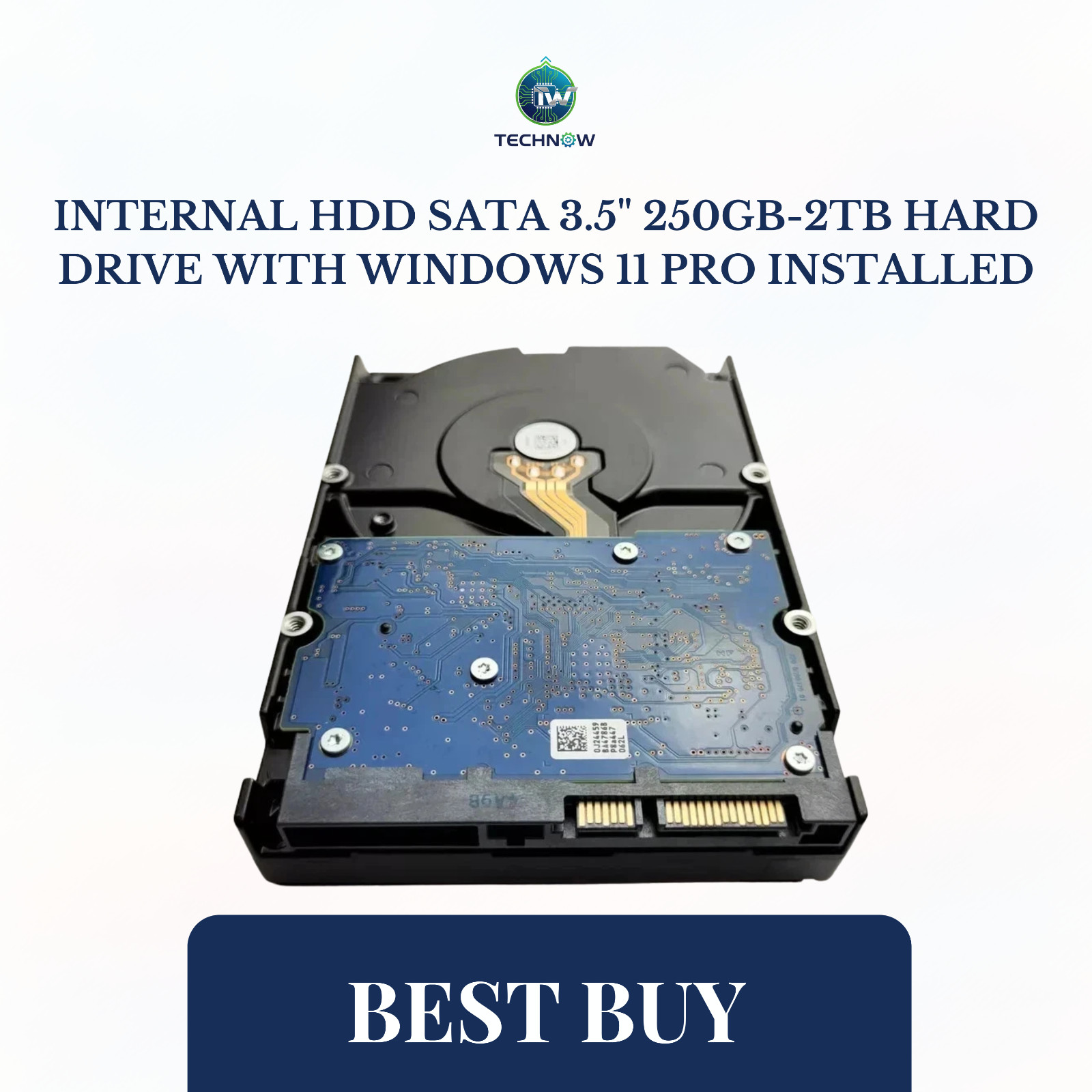 Internal HDD SATA 3.5" 250GB-2TB Hard Drive with Windows 11 Pro Installed
