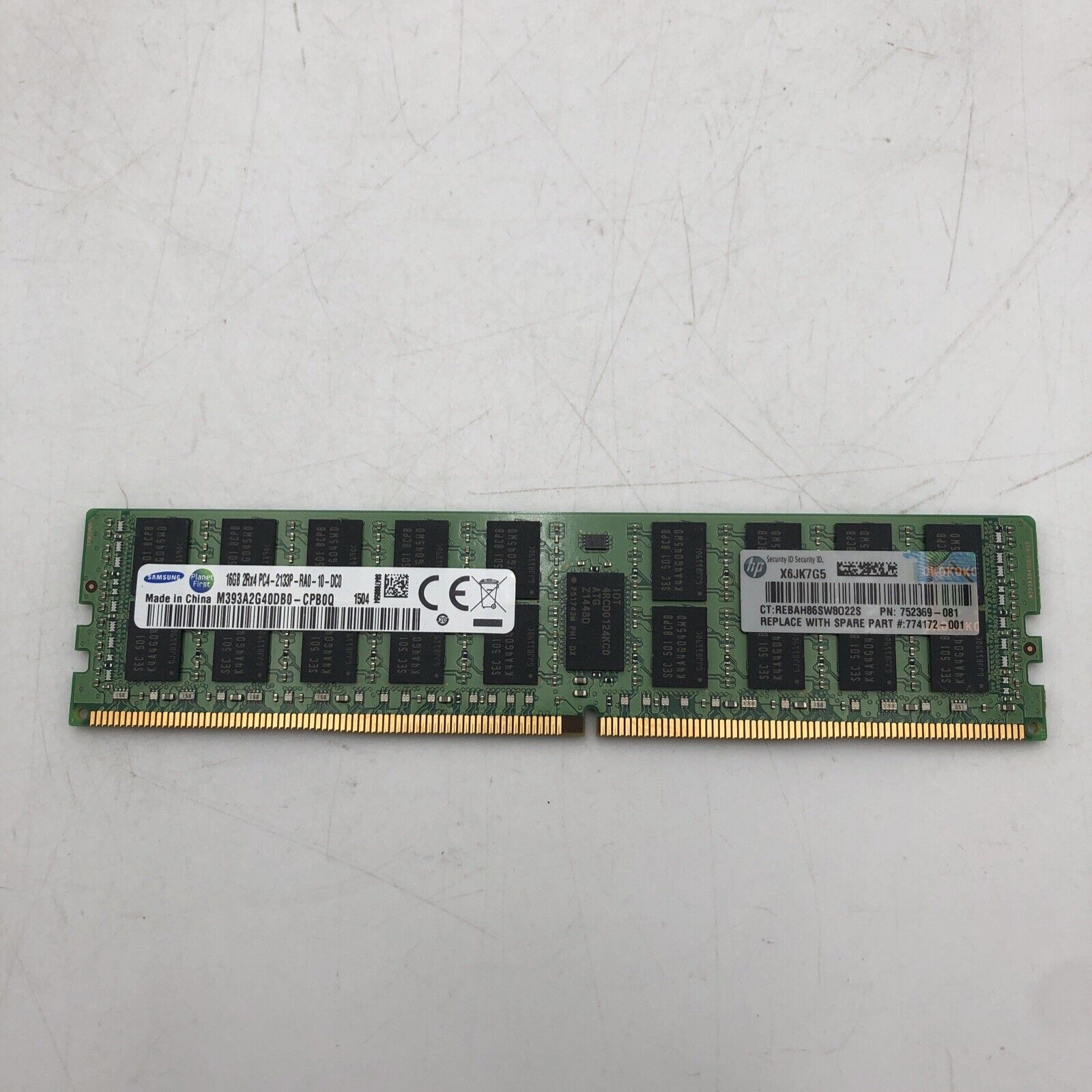 Lot x16 Samsung M393A2G40DB0-CPB 16GB 2Rx4 PC4-2133P DDR4 Server Memory RAM B14