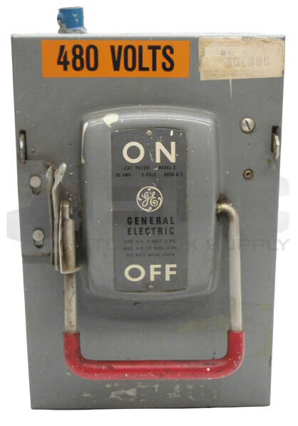 GE GENERAL ELECTRIC TH3361 MODEL 2 SAFETY SWITCH, 30AMP, 600VAC/250VDC