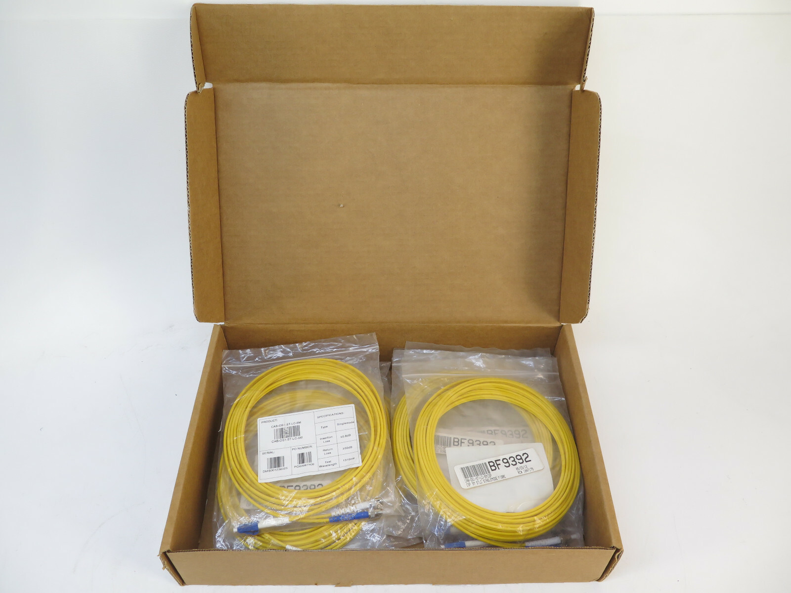 *LOT of 10* ProLabs CAB-OS1-ST-LC-5M ST-LC, Yellow Single Mode, OS1 Duplex OFNR
