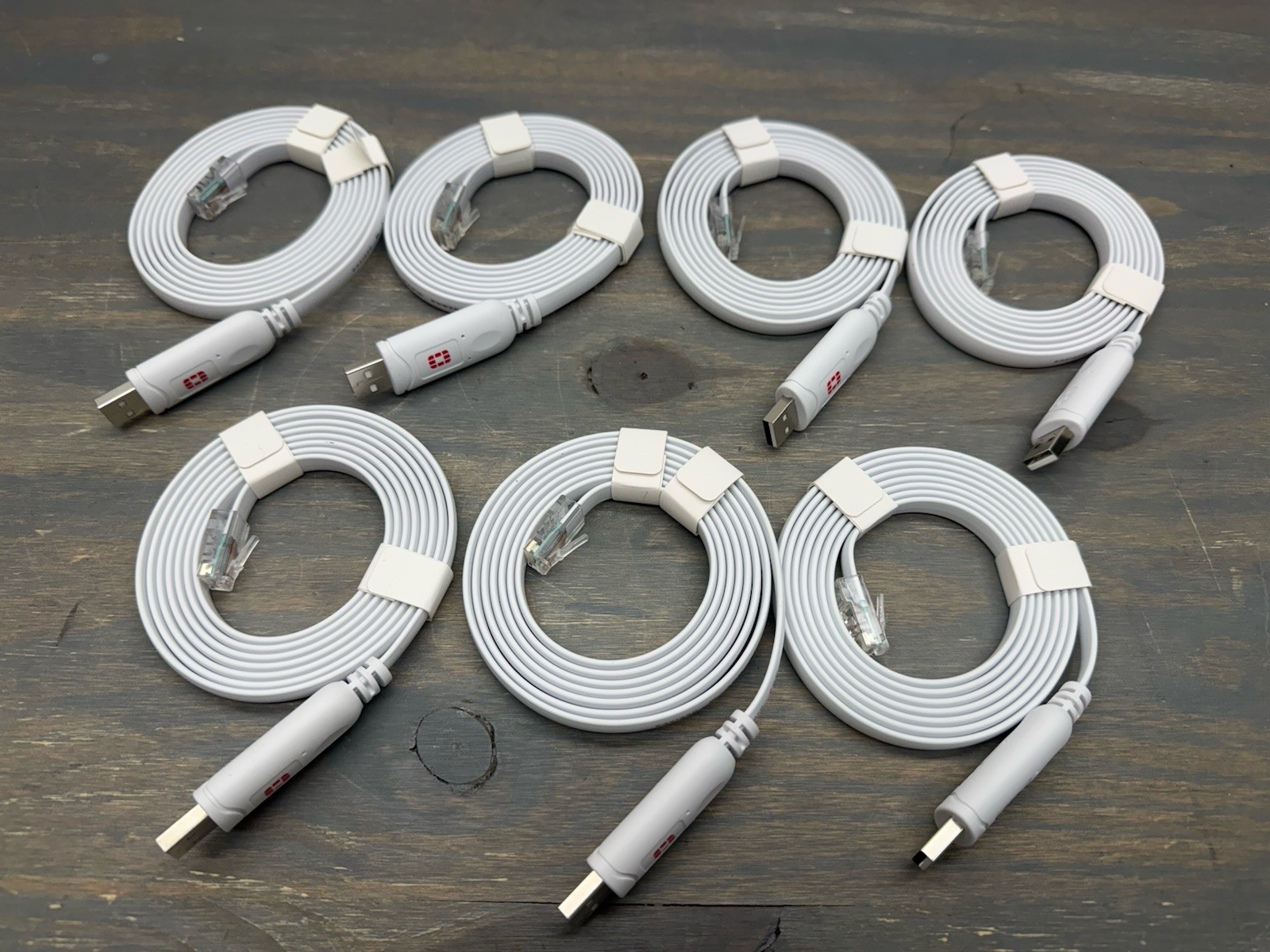 FortiNet USB to RJ45 Console Cable Lot Of 7 Brand New