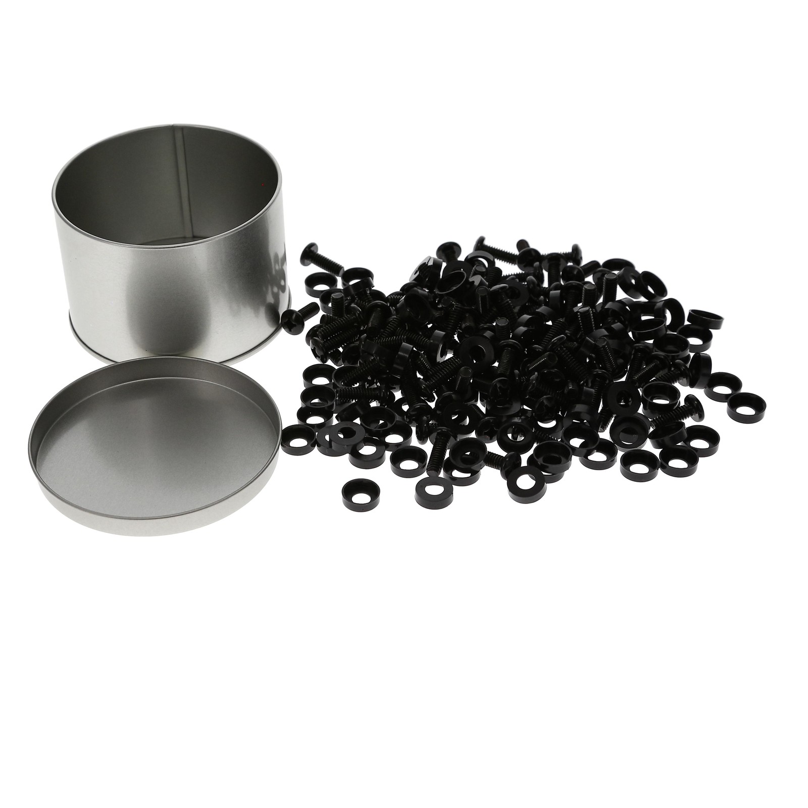 10 Pack of 12-24 Rack Screws and Washers, Black 100-Pack