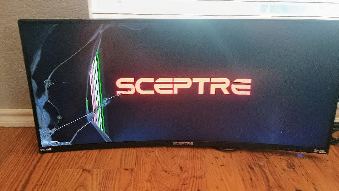 SCEPTRE 35-inch Curved Monitor - C355W-3440UN works AS IS