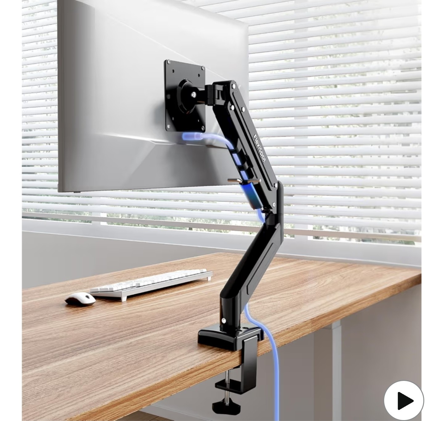 Flexispot Brazo de Monitor Único Soporte de Monitor de 17 A 32 Pulgadas Nueva