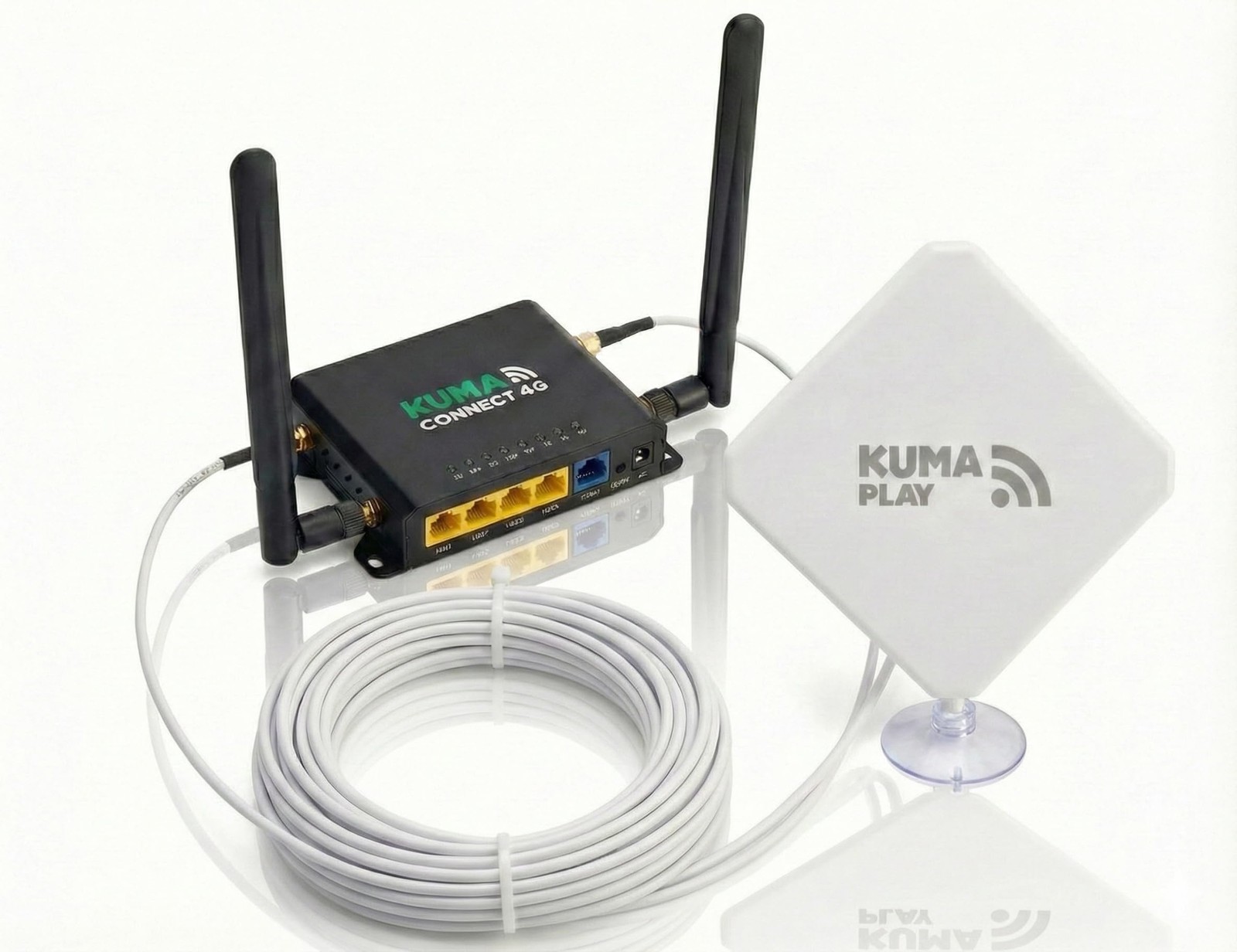 KUMA Connect Play 4G WiFi Kit | Mobile Compact, 2.4 Ghz Router - Black