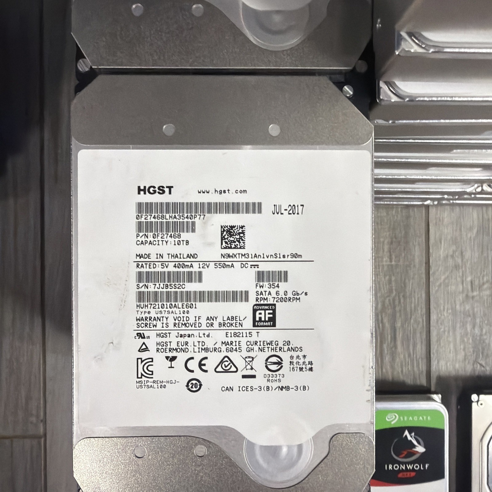 HGST Ultrastar DC HC510 He10 Sectors 4KN 10TB SATA III HDD (not 512e)