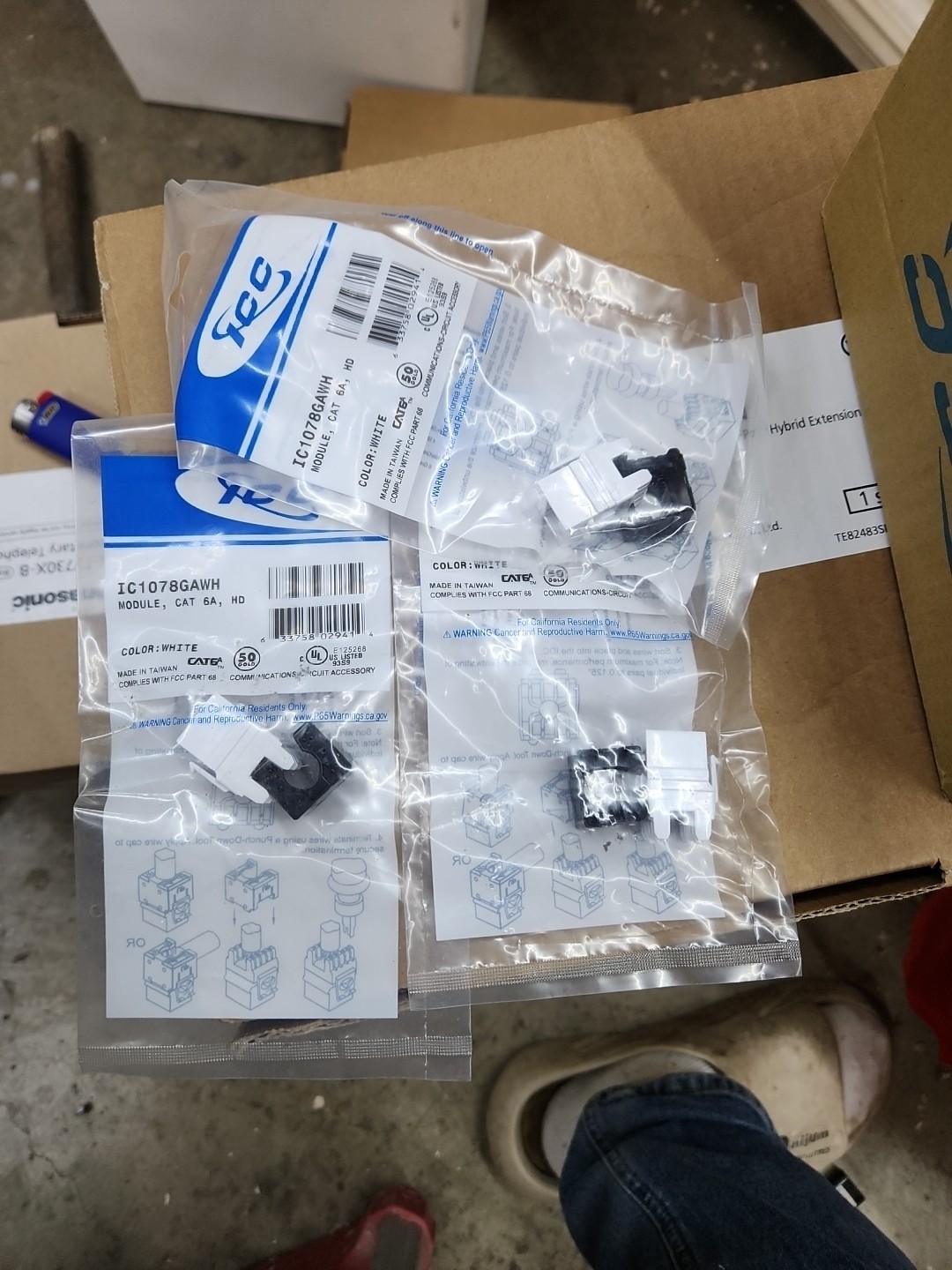 ICC Cat6 HD Module 1 Pack, Colors (Black)