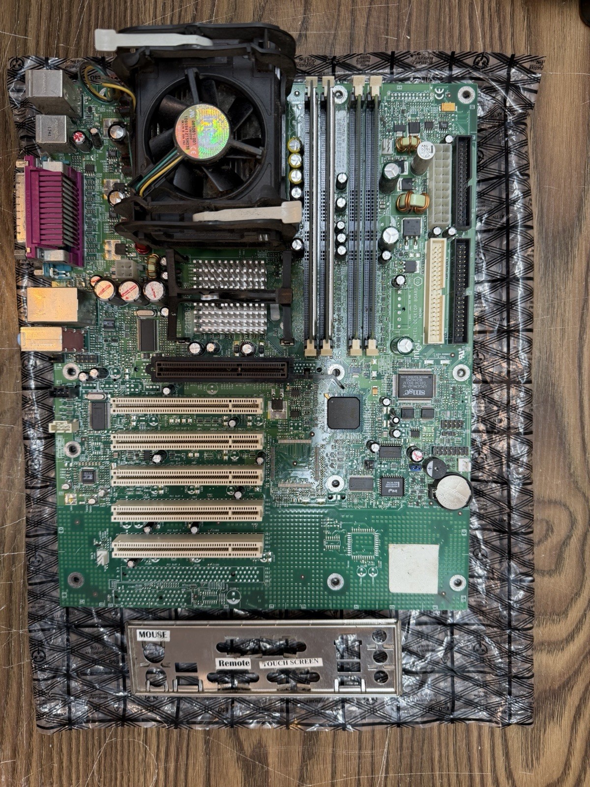 VINTAGE INTEL D850MV P4 MOTHERBOARD WITH 1.8GHZ CPU 512MB RAM SERIAL PARALLEL